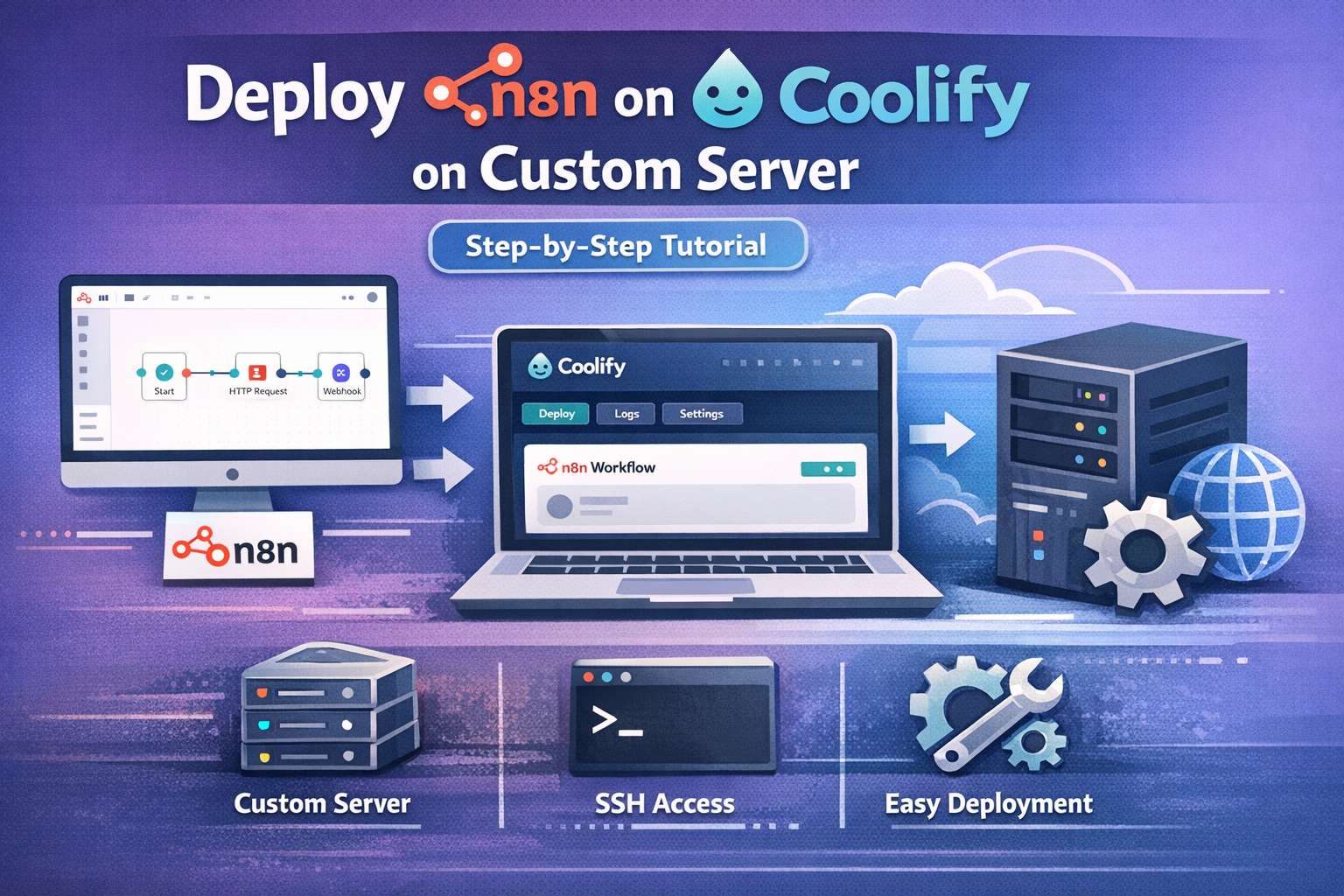 Deploy n8n on Coolify on custom server